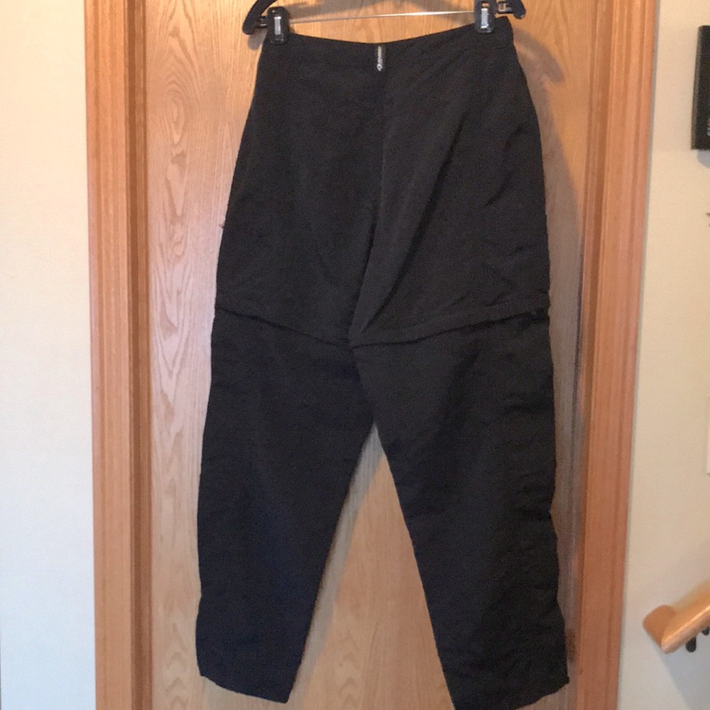 Sportif USA 10 black nylon zip off convertible pants shorts vintage 1990s water